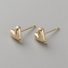 Brass Studs Earring Findings KK-WH0109-13G-1