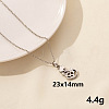 304 Stainless Steel Cat Shape Pendant Necklaces VH1834-3-1