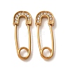 304 Stainless Steel Rhinestone Safety Pin SA-CBAE39F-03G-A-1