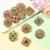 12Pcs Exquistie Rhinestone Brooch JEWB-YW0001-03-4