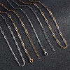18Pcs 2 Colors 667 Stainless Steel Paperclip Chain Necklaces NJEW-ME0001-08-3