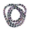 Electroplate Glass Beads Strands EGLA-Q128-08A-HP01-2