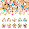  200Pcs 10 Colors Plating Acrylic Cabochons OACR-TA0001-17-10