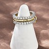 Brass Micro Pave Cubic Zirconia Finger Rings RJEW-D325-01PG-02-1