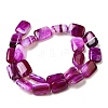 Natural Striped Agate/Banded Agate Beads Strands G-B137-B01-01H-3