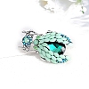 Alloy Emerald Rhinestone Insect Brooch PW-WG853DD-01-3