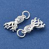 925 Sterling Silver Hollow Pendants STER-P071-01S-3