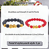 ANATTASOUL 8Pcs 8 Styles Resin Imitation Gemstone & Alloy Pixiu Beaded Stretch Bracelets Set BJEW-AN0001-41-7