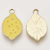 Light Gold Plated Alloy Charms X-ENAM-T009-04-2