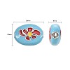 Chinese Style Alloy Enamel Beads ENAM-P160-12A-S-1