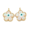 Translucent Evil Eye Resin Pendants KK-M219-22G-2