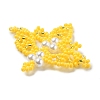 Seed Beads Beaded Charms PALLOY-MZ00385-03-4