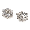 Brass Micro Pave Cubic Zirconia Bead Caps CU-CBA6E4E-03P-2
