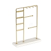 Rectangle Iron Jewelry Display Tower Stands with Marble Base PW-WG68382-04-1