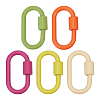 6Pcs 6 Styles Baking Paint Alloy Screw Locking Carabiners FIND-DR0002-08A-1