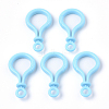 Opaque Solid Color Bulb Shaped Plastic Push Gate Snap Keychain Clasp Findings LS-KY-T021-01D-1