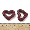 Heart Shape Polymer Clay Rhinestone Beads CLAY-NH0001-09A-03-4