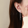 Bowknot 925 Sterling Silver Tassel Stud Earrings FS-WGF533A-01-4