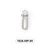 Brass Micro Pave Clear Cubic Zirconia Cabochons MRMJ-T015-43P-04-2