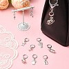 20Pcs 10 Styles Mixed Shapes Alloy Pendant Locking Stitch Markers HJEW-CJ00040-6