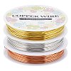 3 Rolls 3 Colors Copper Jewelry Craft Wire CWIR-SC0001-02A-1