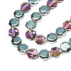 Electroplate Translucent Glass Beads Strands EGLA-N002-27-D02-3