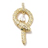 Brass Micro Pave Cubic Zirconia Pendants KK-H433-37G-1