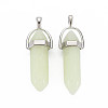 Synthetic Fluorite Double Terminated Pointed Pendants G-N0326-98-2