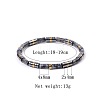 Bohemian Natural Labradorite & Golden Synthetic Non-magnetic Hematite Beaded Stretch Bracelets for Women Men NY1304-4-2