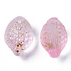 Transparent Spray Painted Glass Charms GLAA-R215-02-B08-3
