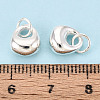 925 Sterling Silver Longevity Lock Charms STER-T008-30S-02-4