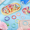 140Pcs 7 Colors Plastic Twisted Loose Leaf Book Binder Hinged Rings FIND-TA0008-27-5
