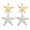 Brass Micro Pave Cubic Zirconia Dangle Stud Earrings EJEW-G471-29D-GP-4