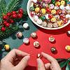 50Pcs Christmas Theme Printed Opaque Acrylic Beads OACR-CJ0002-20-4