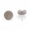 Non-Tarnish 201 Stainless Steel Stud Earring Settings STAS-I088-F-01P-4