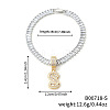 Fashionable Brass Micro Pave Clear Cubic Zirconia Charm Bracelets AF9298-19-1