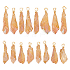 Fingerinspire 16Pcs Electroplated Raw Rough Natural Quartz Crystal Copper Wire Wrapped Pendants FIND-FG0003-30B-7