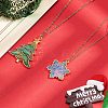 Olycraft Christmas Zinc Alloy Open Back Bezel Pendants PALLOY-OC0001-81G-7