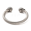 304 Stainless Steel Cuff Bangles BJEW-E094-21AS-3