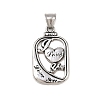Hand Polished 304 Stainless Steel Pendants STAS-K316-05AS-1