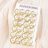 Ion Plating(IP) 304 Stainless Steel Huggie Hoop Earrings X-EJEW-O087-06B-4