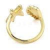 Brass Open Cuff Rings for Women LS-RJEW-Z072-02G-04-3
