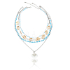 Alloy & Imitaiton Pearl Necklaces Set NJEW-WH20007-02B-6