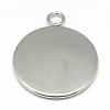 Tarnish Resistant 304 Stainless Steel Pendant Cabochon Settings LS-STAS-T008-130-3