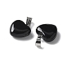 Natural Black Agate Pendants G-I311-A16-01-2
