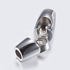 304 Stainless Steel Magnetic Clasps with Glue-in Ends STAS-P181-36P-3