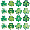 32Pcs 8 Styles Clover Computerized Embroidery Polyester Iron on/Sew on Patches PATC-CY0001-57-7