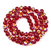 Transparent Electroplate Glass Beads Strands EGLA-N012-001-B02-2