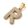 304 Stainless Steel Micro Pave Clear Cubic Zirconia Pendants CU-CBA703A-05G-R-2