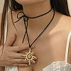 Spiral Sun Alloy Pendant Necklaces WG2B5AF-01-1
